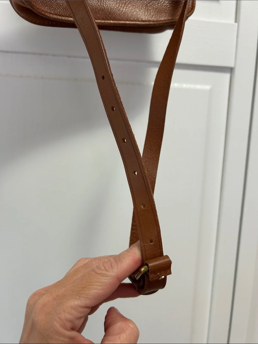 Madewell Women's Leather Belt Bag in Cognac Brown